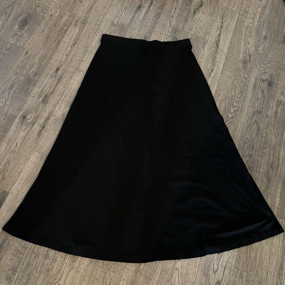 Hottopic Women’s Maxi Skirt Sz 0 large Hook And Eye Gothic Ribbed - Picture 2 of 4